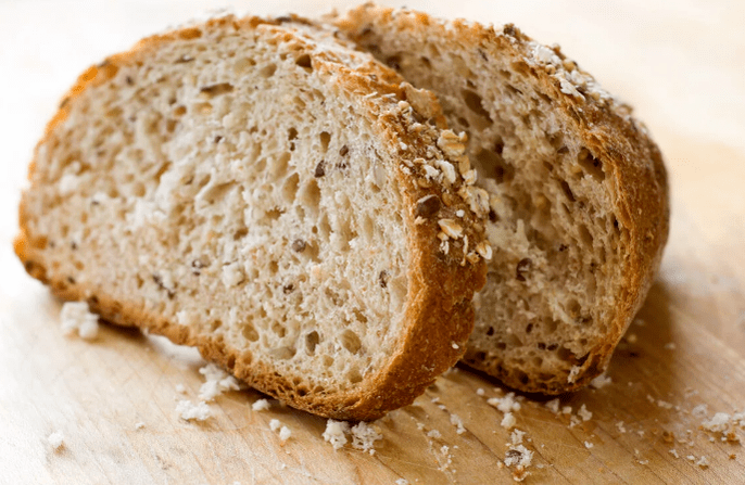 White bread and bran